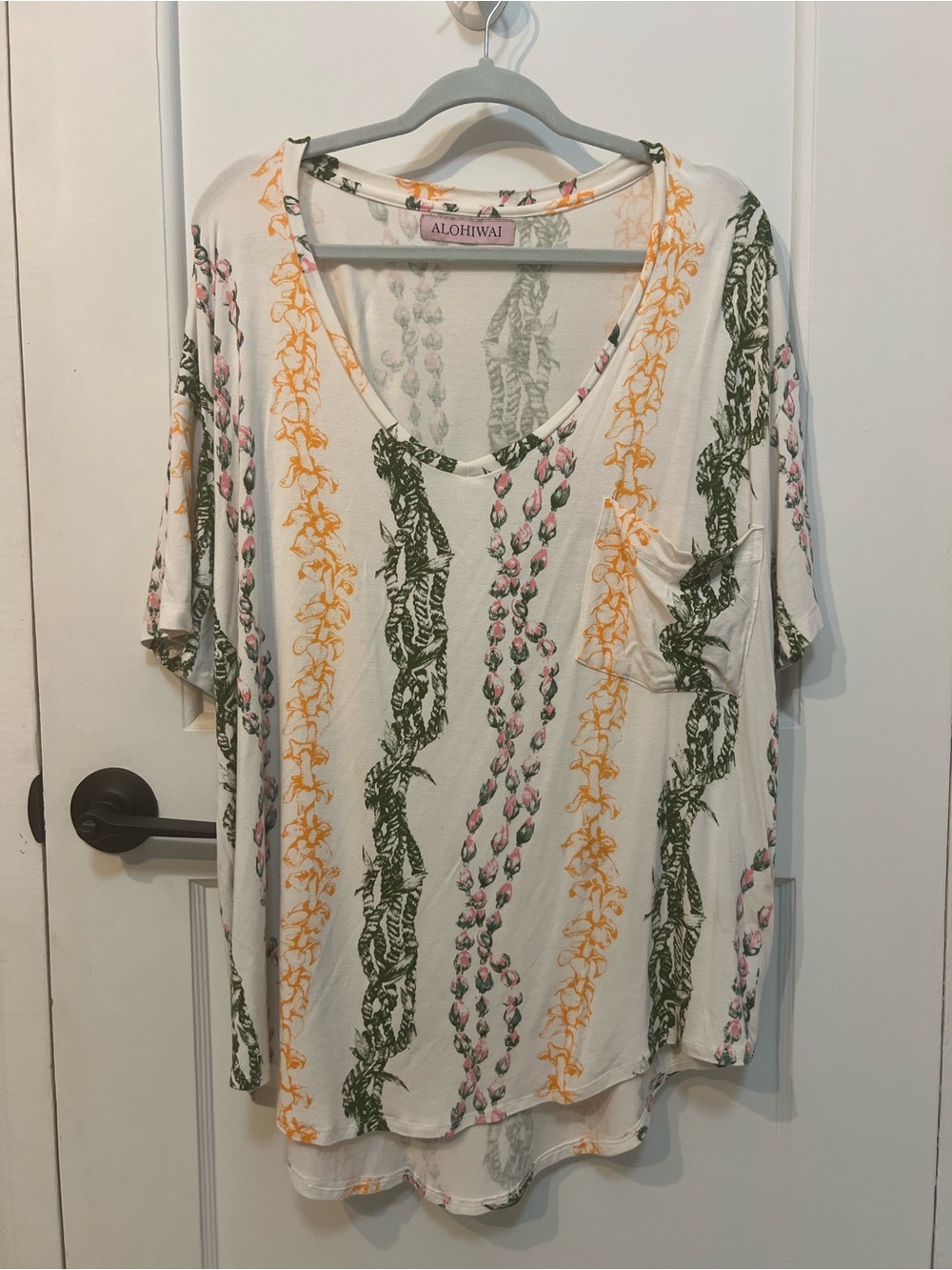 Alohiwai Ti/Lokelani/Puakenikeni Beach Cover up Shirt *FLAWED*